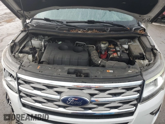 2018 Ford Explorer XLT with VIN 1FM5K7DH0JGA23596, listed as a Copart auction lot 59848265 with 91,497 mi miles and Salvage title. Bid and sale history available at DreamBid. Image 12.