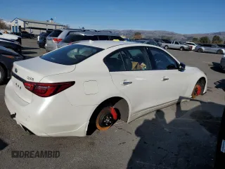 2024 Infiniti Q50 Red Sport 400 with VIN JN1FV7DP6RM660516, listed as a Copart auction lot 88334235 with Not Provided miles and Salvage Title. Bid and sale history available at DreamBid. Image 3.