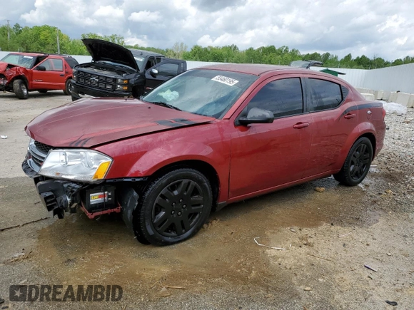 2014 Dodge Avenger SE z VIN 1C3CDZABXEN175067, wystawiony jako Copart lot #55460195 z przebiegiem 128 734 mil mil oraz Nie do naprawy • Non repairable. Historia ofert i sprzedaży dostępna na DreamBid. Obrazek 1.