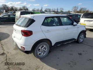 2022 Hyundai Venue SE with VIN KMHRB8A38NU146330, listed as a Copart auction lot 49507925 with 76,285 mi miles and Salvage Title. Bid and sale history available at DreamBid. Image 3.