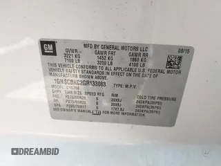 2016 Chevrolet Tahoe LT с VIN 1GNSCBKC2GR133083, выставлен на аукционе IAAI как лот 42157157 с пробегом 137 508 миль миль и . История ставок и продаж доступна на DreamBid. Изображение 9.