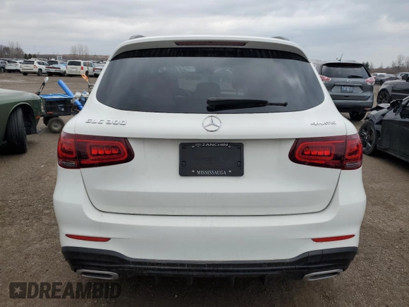 2021 Mercedes-Benz GLC 300 with VIN W1N0G8EB0MV264079, listed as a Copart auction lot 84790434 with 77,651 mi miles and Clean title. Bid and sale history available at DreamBid. Image 6.