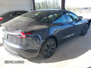 2025 Tesla Model 3 Long Range with VIN 5YJ3E1EA4SF987552, listed as a IAAI auction lot 41959743 with 187 mi miles and . Bid and sale history available at DreamBid. Image 4.
