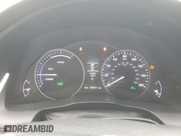 2013 Lexus ES 300h Hybrid with VIN JTHBW1GG5D2002271, listed as a Copart auction lot 48146625 with 220,431 mi miles and Salvage Title. Bid and sale history available at carsss.com. Image 9.