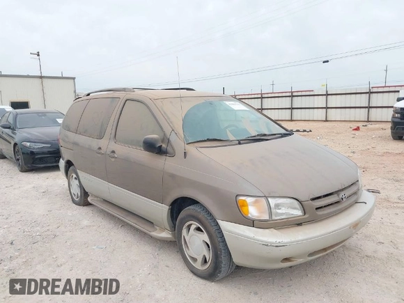 1999 Toyota Sienna LE with VIN 4T3ZF13C5XU164075, listed as a IAAI auction lot 42063741 with 93,407 mi miles. Bid and sale history available at carsss.com. Image 1.