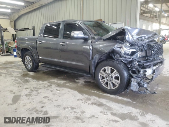 2021 Toyota Tundra Platinum with VIN 5TFAY5F17MX960813, listed as a Copart auction lot 56544055 with 99,592 mi miles and Salvage title. Bid and sale history available at DreamBid. Image 4.