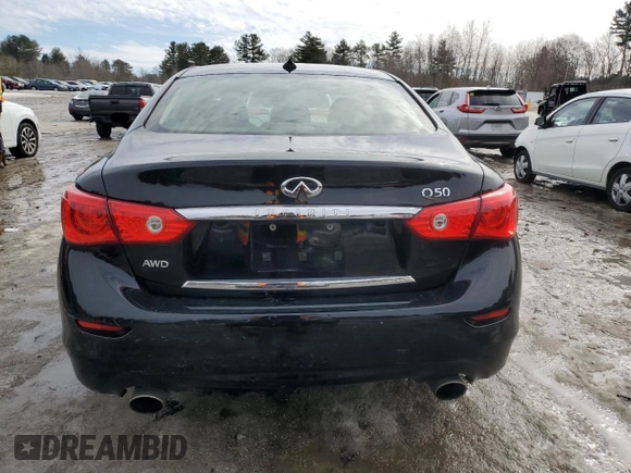 2016 Infiniti Q50 2.0t Premium with VIN JN1CV7AR3GM252089, listed as a Copart auction lot 86515724 with 232,182 mi miles and Salvage Title. Bid and sale history available at carsss.com. Image 6.