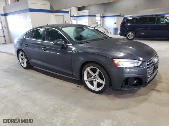 2018 Audi A5 Sportback Premium Plus with VIN WAUENCF5XJA075907, listed as a Copart auction lot 48514925 with 62,761 mi miles and Salvage Title. Bid and sale history available at carsss.com. Image 4.
