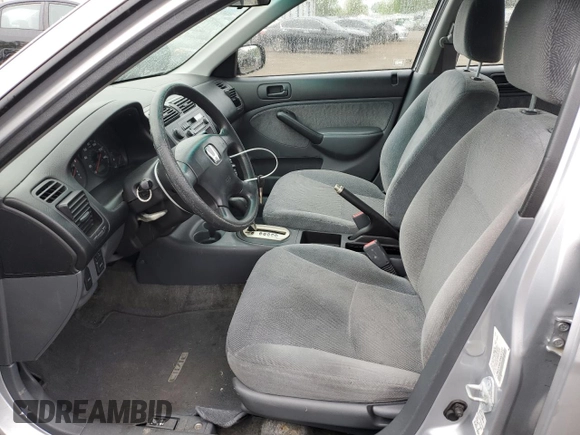 2001 Honda Civic LX with VIN 2HGES16531H537372, listed as a Copart auction lot 53040894 with 55,726 mi miles and Salvage Title. Bid and sale history available at carsss.com. Image 7.