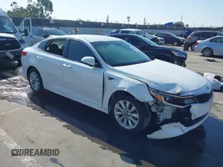 2018 Kia Optima LX with VIN 5XXGT4L30JG258392, listed as a IAAI auction lot 41987874 with 65,616 mi miles and . Bid and sale history available at carsss.com. Image 1.