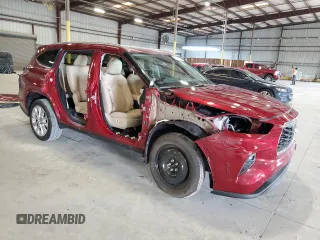 2023 Toyota Highlander L with VIN 5TDKDRAH7PS525652, listed as a Copart auction lot 59927905 with 21,642 mi miles and Salvage title. Bid and sale history available at DreamBid. Image 4.