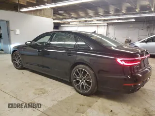 2021 Audi A8 with VIN WAU8EAF87MN026527, listed as a Copart auction lot 77295413 with 7,276 mi miles. Bid and sale history available at carsss.com. Image 2.