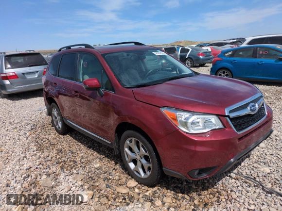 2016 Subaru Forester Touring with VIN JF2SJAXC2GH512772, listed as a Copart auction lot 58592825 with 52,056 mi miles and Salvage title. Bid and sale history available at DreamBid. Image 4.