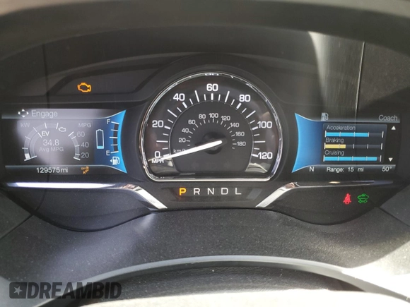 2017 Lincoln MKZ Hybrid Reserve with VIN 3LN6L5MU4HR613953, listed as a Copart auction lot 49304415 with 129,575 mi miles and Salvage Title. Bid and sale history available at carsss.com. Image 9.