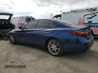2018 Infiniti Q50 Luxe with VIN JN1EV7AP9JM356259, listed as a Copart auction lot 57756895 with 62,607 mi miles and Salvage title. Bid and sale history available at DreamBid. Image 2.
