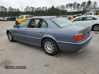 2001 BMW 7 Series 740iL with VIN WBAGH83461DP28126, listed as a Copart auction lot 48966135 with 137,814 mi miles and Clean Title. Bid and sale history available at carsss.com. Image 2.