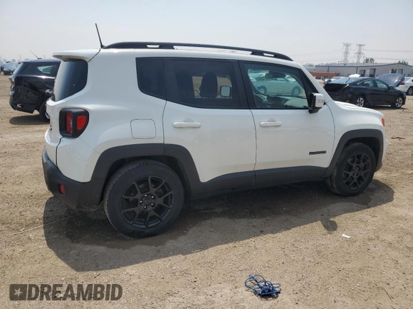 2020 Jeep Renegade Latitude with VIN ZACNJABB2LPL25025, listed as a Copart auction lot 59745345 with 76,988 mi miles and Non repairable. Bid and sale history available at DreamBid. Image 3.