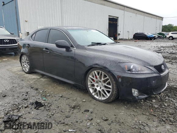 2007 Lexus IS 250 with VIN JTHBK262872039083, listed as a Copart auction lot 57882035 with 191,011 mi miles and Salvage title. Bid and sale history available at DreamBid. Image 4.
