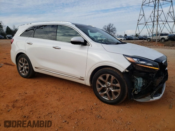 2019 Kia Sorento SX V6 with VIN 5XYPKDA50KG513353, listed as a Copart auction lot 86438044 with 53,397 mi miles and Salvage Title. Bid and sale history available at carsss.com. Image 4.
