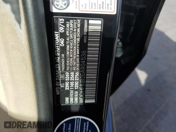 2014 Mercedes-Benz E E 350 Luxury with VIN WDDHF8JB2EA904536, listed as a Copart auction lot 51465715 with 92,159 mi miles and Salvage Title. Bid and sale history available at carsss.com. Image 14.