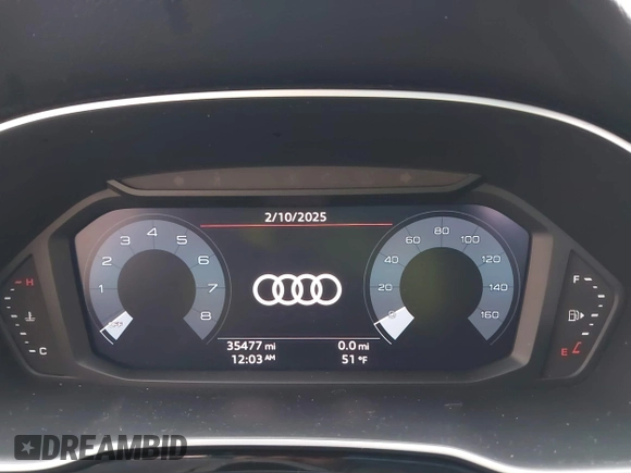 2021 Audi Q3 Premium with VIN WA1AUCF31M1131914, listed as a IAAI auction lot 41571543 with 35,477 mi miles and . Bid and sale history available at DreamBid. Image 7.