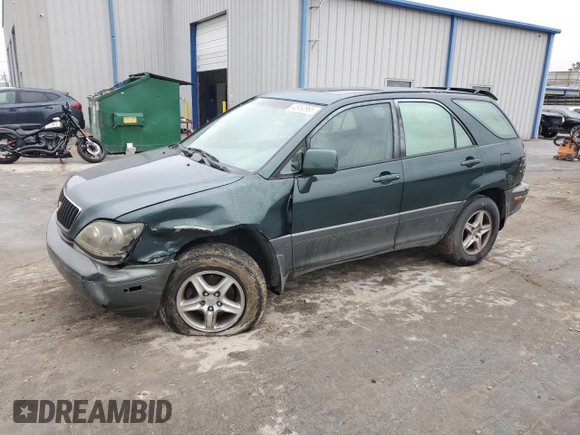 1999 Lexus RX 300 Luxury SUV with VIN JT6HF10U6X0088127, listed as a Copart auction lot 43950965 with 189,607 mi miles and Salvage Title. Bid and sale history available at carsss.com. Image 1.