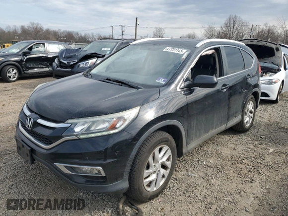 2015 Honda CR-V EX-L with VIN 2HKRM4H7XFH667125, listed as a Copart auction lot 47731145 with 134,682 mi miles and Salvage Title. Bid and sale history available at carsss.com. Image 1.