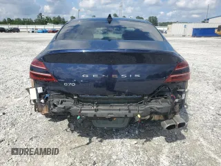 2023 Genesis G70 2.0T with VIN KMTG34TA8PU127827, listed as a Copart auction lot 59662305 with 6,310 mi miles and Salvage title. Bid and sale history available at DreamBid. Image 6.