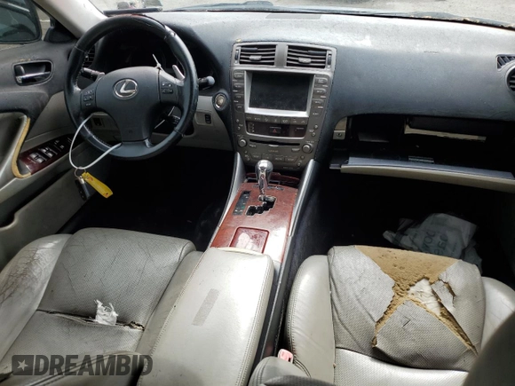 2006 Lexus IS 250 with VIN JTHCK262X62005682, listed as a Copart auction lot 61405595 with Not provided miles and Salvage title. Bid and sale history available at DreamBid. Image 8.