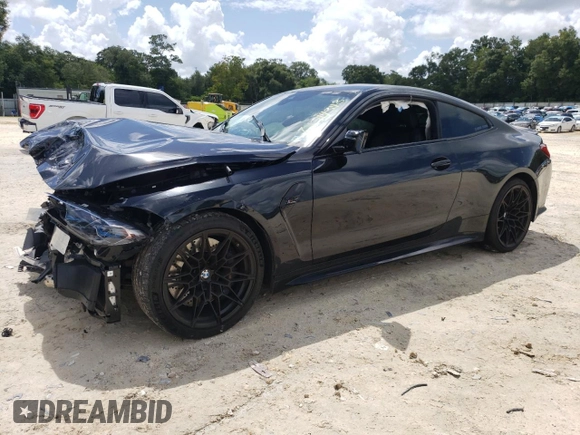 2021 BMW M4 Competition with VIN WBS33AZ0XMCG10825, listed as a Copart auction lot 61214343 with 38,615 mi miles. Bid and sale history available at carsss.com. Image 1.