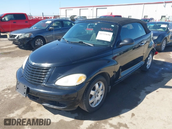 2005 Chrysler PT Cruiser with VIN 3C3EY45XX5T572509, listed as a IAAI auction lot 41733696 with 141,468 mi miles. Bid and sale history available at carsss.com. Image 2.
