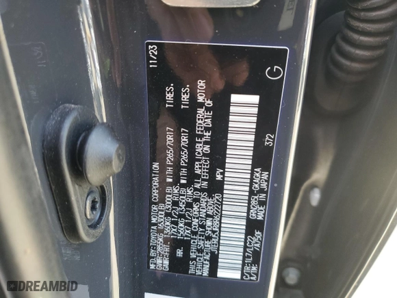 2024 Toyota 4Runner TRD Off Road with VIN JTERU5JR8R6222720, listed as a Copart auction lot 87333834 with 0 mi miles and Salvage Title. Bid and sale history available at carsss.com. Image 14.