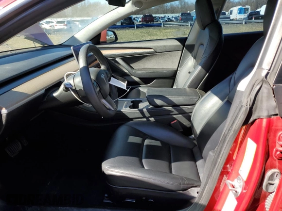 2022 Tesla Model 3 with VIN 5YJ3E1EA5NF184785, listed as a Copart auction lot 49466575 with 85,273 mi miles and Salvage Title. Bid and sale history available at DreamBid. Image 7.