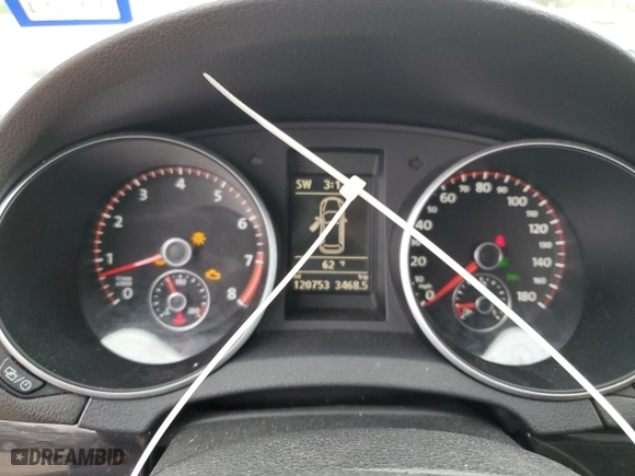 2013 Volkswagen GTI with VIN WVWFV7AJ9DW014333, listed as a Copart auction lot 44307174 with 120,753 mi miles and Salvage Title. Bid and sale history available at carsss.com. Image 9.