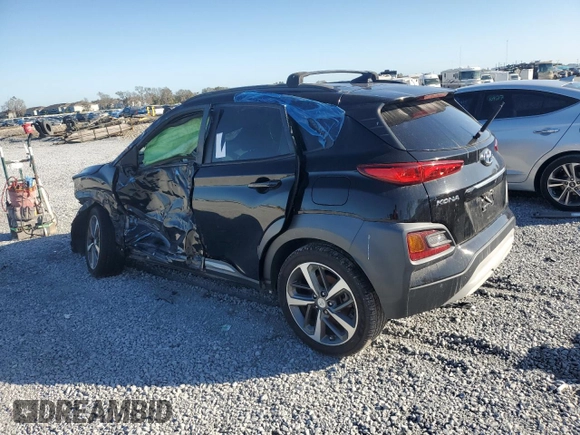 2020 Hyundai Kona Ultimate with VIN KM8K53A55LU493608, listed as a Copart auction lot 85907294 with 0 mi miles and Salvage Title. Bid and sale history available at carsss.com. Image 2.