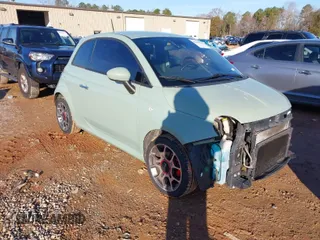 2015 FIAT 500 Sport with VIN 3C3CFFBRXFT508146, listed as a IAAI auction lot 41459561 with 109,614 mi miles. Bid and sale history available at carsss.com. Image 1.