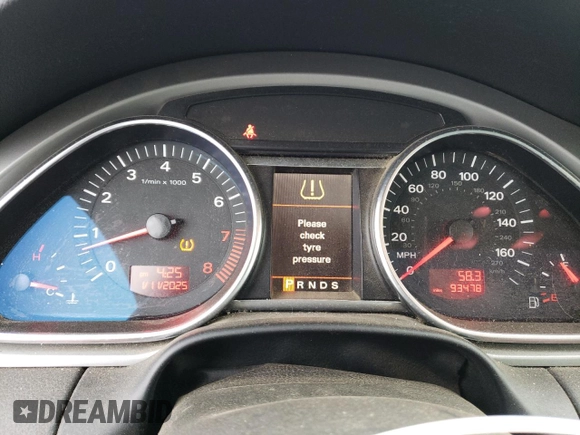 2007 Audi Q7 Premium Plus with VIN WA1EY74LX7D076110, listed as a Copart auction lot 87622125 with 93,478 mi miles and Clean title. Bid and sale history available at DreamBid. Image 9.