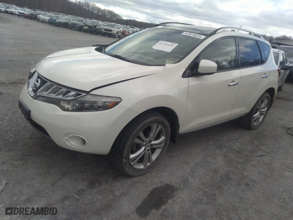 2009 Nissan Murano SL with VIN JN8AZ18WX9W126681, listed as a IAAI auction lot 41722192 with 152,433 mi miles. Bid and sale history available at carsss.com. Image 2.