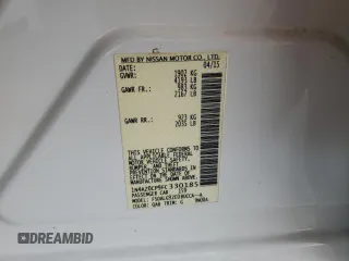 2015 Nissan LEAF SV with VIN 1N4AZ0CP9FC330185, listed as a Copart auction lot 49852285 with 93,056 mi miles and Salvage Title. Bid and sale history available at carsss.com. Image 12.