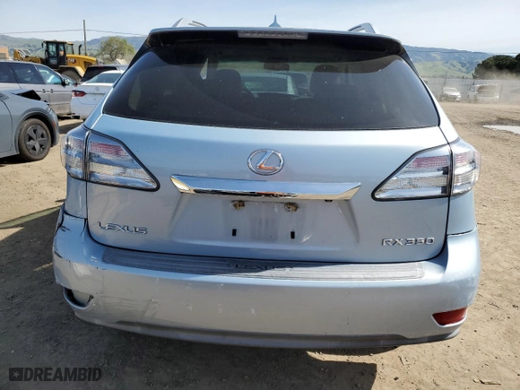 2010 Lexus RX 350 with VIN 2T2BK1BAXAC011900, listed as a Copart auction lot 50056715 with 73,972 mi miles and Salvage Title. Bid and sale history available at carsss.com. Image 6.