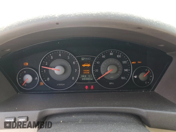 2007 Kia Amanti with VIN KNALD125675128138, listed as a Copart auction lot 53353195 with 95,580 mi miles and Clean Title. Bid and sale history available at carsss.com. Image 9.