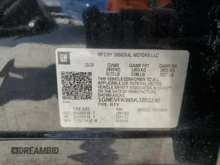 2019 Chevrolet Traverse LS with VIN 1GNEVFKW5KJ202249, listed as a Copart auction lot 49276455 with 112,388 mi miles and Non Repairable. Bid and sale history available at carsss.com. Image 14.