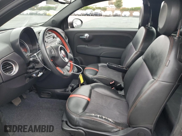 2015 FIAT 500e with VIN 3C3CFFGE6FT638320, listed as a Copart auction lot 66402495 with 74,257 mi miles and Clean title. Bid and sale history available at DreamBid. Image 7.