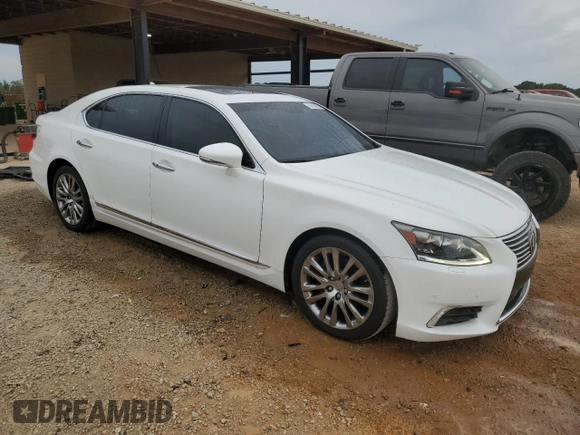 2013 Lexus LS 460 L with VIN JTHGL5EF1D5047402, listed as a Copart auction lot 70595804 with 95,553 mi miles and Salvage title. Bid and sale history available at DreamBid. Image 4.