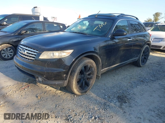 2005 Infiniti FX35 with VIN JNRAS08U25X109175, listed as a IAAI auction lot 41872829 with 300,114 mi miles. Bid and sale history available at carsss.com. Image 2.