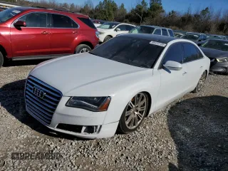 2014 Audi A8 4.0T with VIN WAUR2AFD9EN004542, listed as a Copart auction lot 88472135 with 75,909 mi miles and Salvage Title. Bid and sale history available at DreamBid. Image 1.