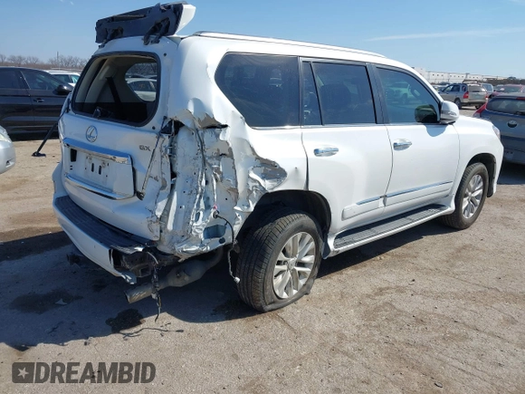 2017 Lexus GX with VIN JTJBM7FX9H5154163, listed as a IAAI auction lot 41657223 with 146,436 mi miles. Bid and sale history available at carsss.com. Image 4.