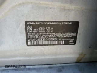 2016 BMW 4 Series 428i xDrive z VIN WBA4C9C52GG136035, wystawiony jako Copart lot #52501455 z przebiegiem 181 086 mil mil oraz Szkoda całkowita • Salvage title. Historia ofert i sprzedaży dostępna na DreamBid. Obrazek 12.