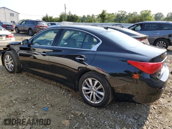 2015 Infiniti Q50 Sport with VIN JN1BV7AR7FM414915, listed as a Copart auction lot 59598875 with 168,160 mi miles and Salvage title. Bid and sale history available at DreamBid. Image 2.