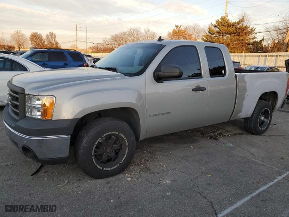 2007 GMC Sierra 1500 SLE1 with VIN 2GTEC19C871668854, listed as a Copart auction lot 83642134 with 212,111 mi miles and Salvage Title. Bid and sale history available at carsss.com. Image 1.